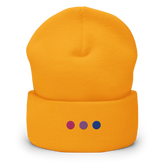 Embroidered Bisexual Beanie: Pride Flag Horizontal Circle Design